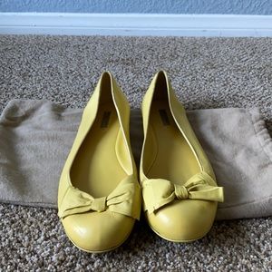 Yellow Bottega Veneta flats